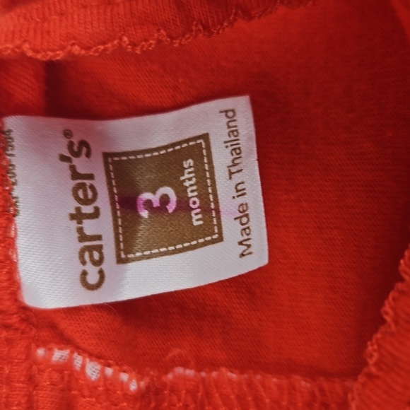 Carter's Ruffle Tee in Orange, Size Baby 3 Months - Picture 3 of 5